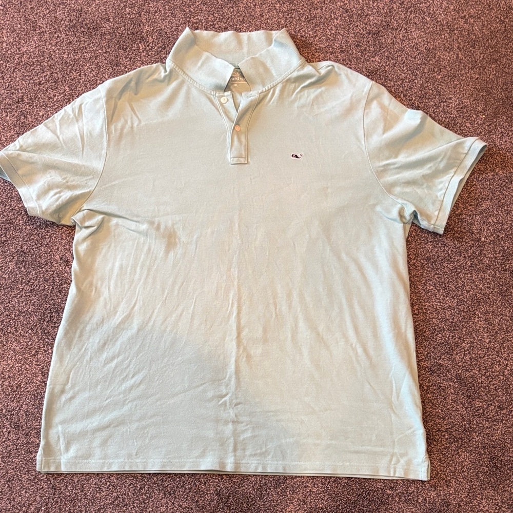 Vineyard Vines Soft Blue Polo Shirt